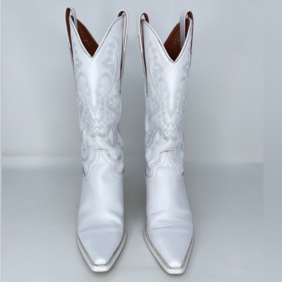 Free People by Jeffrey Campbell Dagget Cowboy Western Boots in White Size 8 - Picture 7 of 13